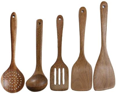 China Sustainable Cooking Tools Scratch Not Heat Resistant Protect Your Wooden Pans Spatula Rice Spoon Wood for sale