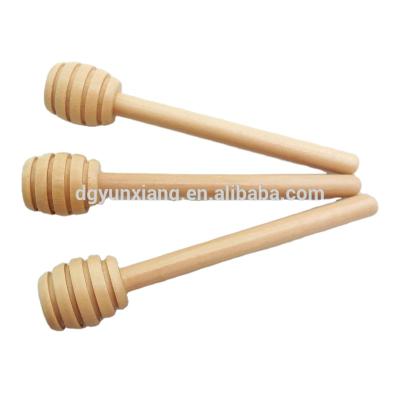 China Viable Natural Wooden Honey Sticks Honey Dipper Stick Mixing Spoon for sale