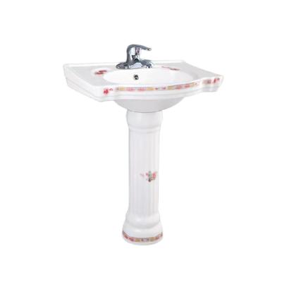 China New Design Modern Design Pedestal Full Ceramic Face Wash Toilet Basin for sale