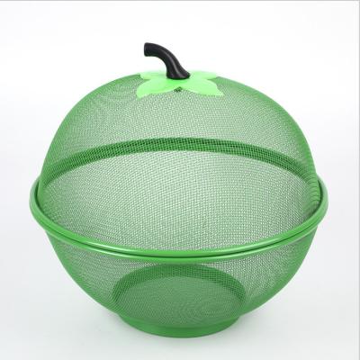 China Fruit Basket Simple Minimalist Throw Wrought Iron Vegetable Drain Basket Kitchen Mosquito Repellent Plastic Insect Repellent Wash Wash for sale