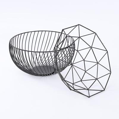 China Sustainable New Arrival Premium Metal Iron Wire Decorative Multifunctional Fruit Basket for sale