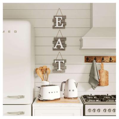 China Cafe Minimalist Retro American Wooden English Wall Pendant Decoration Letter Restaurant Sign Home Decoration Wooden Rack for sale