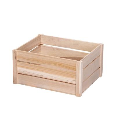 China Stored large capacity photography of supermarket display fruit storage basket household wooden storage box pulling decorative wooden box for sale