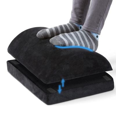 China Anti-Static High Density Cushion Ergonomic Adjustable Ergonomic Memory Foam Foot Rest Under Desk Foot Rest for sale