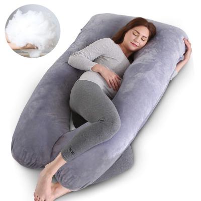 China Anti-static Organic Maternity Bamboo Outer Cover Full Body Pregnancy Pillow For Pregnant Women for sale