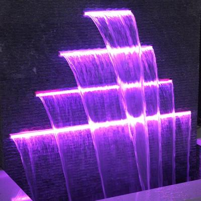 China Garden Decoration Guangzhou LED Waterfall Blade Swimming Pool Acrylic Water Drop for sale