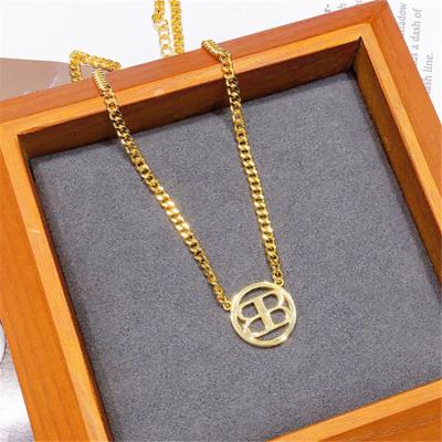 China 2022 Clavicle Chain 18K Letter Chain Necklace Simple Spring Women's New CLASSIC Gold Plated Gift Fashion And Soft Jewelry Wholesales for sale