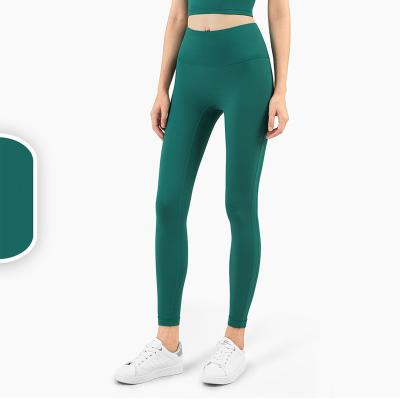 China New Breathable Style 80% Nylon 20% Spandex Women Workout Fitness Gym Wear Yoga Pants Leggings With High Waist Naked Feel for sale