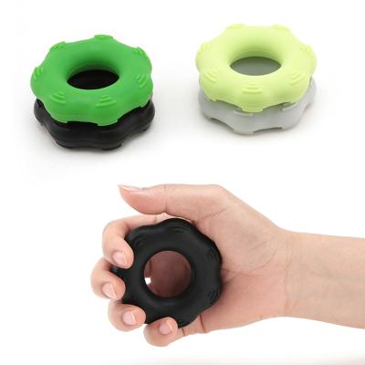 China Soft Dexterity Tools Fitness Hand Grip Tester Forearm Exerciser Stretcher Silicone Ring for sale