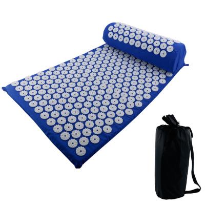 China Spike Yoga Mat Massage Mat Pillow Relieve Stress Pain Acupuncture Bodybuilding Massager Cushion Acupressure With Pillow for sale