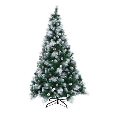 China PVC 6ft WhiteChristmas Tree Artificial Christmas Snow Pine With Detachable Stand For For Home Office Party Decoration for sale