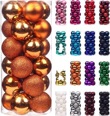 China Party Holiday Xmas Decoration 24Pcs Christmas Balls Ornaments For Shatterproof Christmas Tree Decorations Hanging Ball For Holiday Wedding for sale