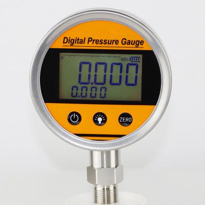 China Digital Pressure Gauge 0.2/0.5%F.S 3.6V Five Digit DC 108mm LCD Display Pressure Digital Indicator for sale