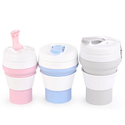 China Food Grade Silicone Coffee Cup Modern Collapsible Collapsible Reusable Coffee Mug Water Cup for sale