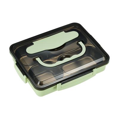 China Portable Heatable Bento Lunch Box With Cutlery BPA 304 Stainless Steel Eco Friendly for sale