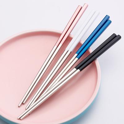 China 304 Viable Wholesale High Quality Colored Titanium 18/10 Stainless Steel Chopsticks for sale