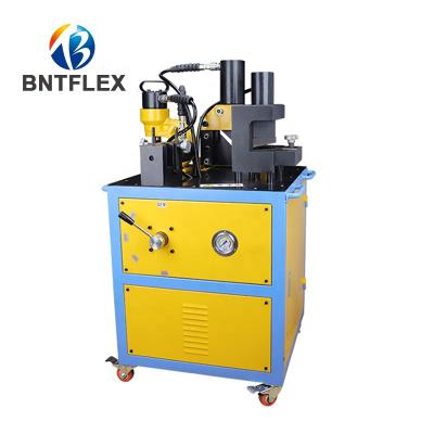 China Four-in-one hydraulic flange angle iron chamfering processing machine/steel punch and cut angle machine XKJT-401 for sale