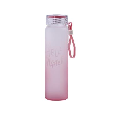 China Viable Cheap Wholesale Custom Plastic Frosted Matte My Head Round Straight Water Bottle for sale