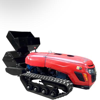 China food & Beverage Plant Tracked Cultivator Rotary Remote Control Weeder Fertilizer Applicator Spraying Digging Cultivator Small Tracked RO for sale