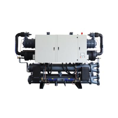 China Screw shell water chiller machine and tube industrial cooling evaporator and condenser for sale