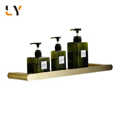 China Space Saving Bathroom Nordic Shower Gold Wall Bracket Metal Hanging Shelf On The Wall for sale