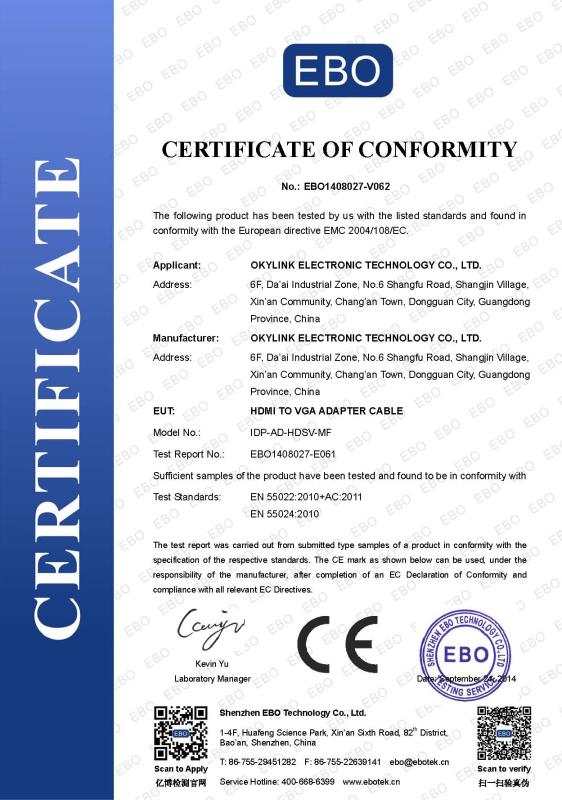 CE - Dongguan Xidu Electronics Co., Ltd.