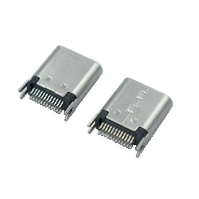 China PCB Hot Selling Type C Connector USB3.1 Female Presser Plate 24pin Type for sale