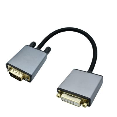 China 1080P 60HZ Aluminum Shell, VGA Male to Dvi24 + 1 Female HD Adapter 1080p 60HZ VGA Converter to DVI Cable Adapter for sale