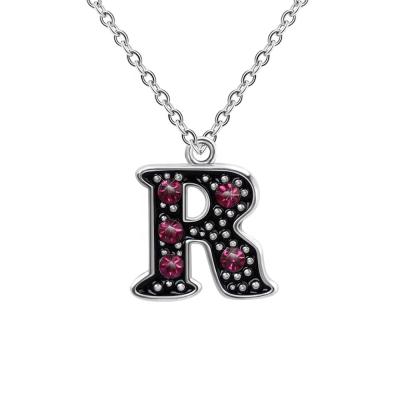 China Pink A-Z Alphabet Initial Letter Charms Bead Necklace Pendant Lovely Environmental Friendly Jewelry for sale