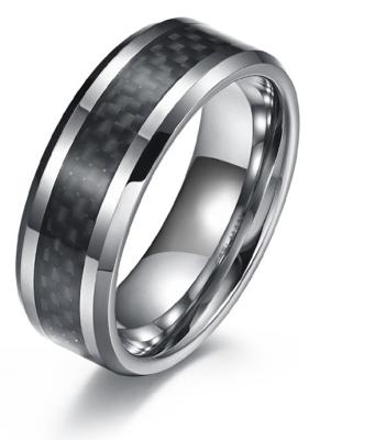 China Hot Selling Black Tungsten Carbide Environmental Friendly Ring In Mens Jewelry for sale