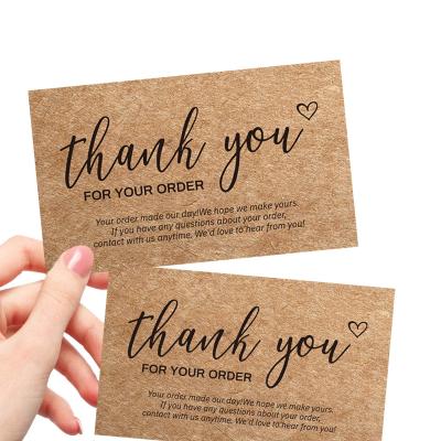 China 30Pcs Eco-Friendly Greeting Tags Thank You For Your Order Wrapping Paper Card For Small Shop DIY Gift Opens Decoration Card For Small Business for sale