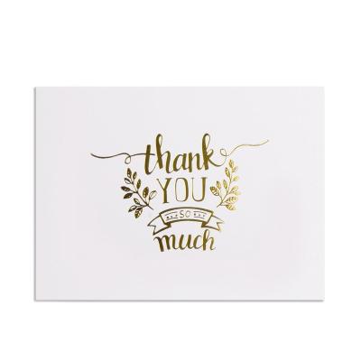 China Small lovely 8x6cm 10pcs/bag eco-friendly foilded thank you greeting card for baking and flower shop for sale