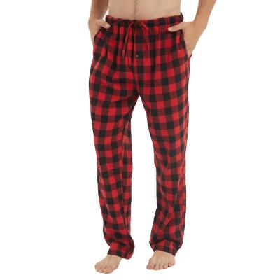 China Men's Plaid Pajama Pants Cotton Flannel Buffalo Breathable Sleep Bottoms With Pockets Drawstring Lounge Pj Soft Pijama Pants for sale