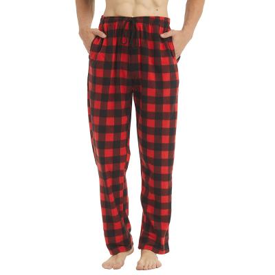 China Breathable Lounge/Men's Plaid Pajama Pants PJ Microfleece Pajama Pants Set Sleepwear Pajamas With Pockets for sale