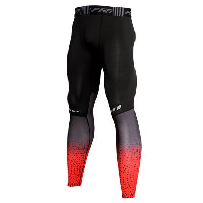 China Antibacterial Mens Compression Pants Running Tights Gym Gaiters Sports Pants Cool Dry Fitness Clothing for sale