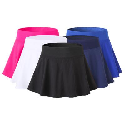 China Wholesale Antibacterial Women's Sports Short Skirt Double Layer Dance Tennis Yoga Training Quick Dry Skirts for sale