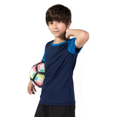 China Breathable Raglan Baseball Shirts Boys Short Sleeve Kids Performance Cooling Sporty Football Tee Tops Knitting for sale