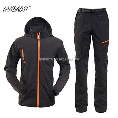 China Custom Fashionable Outerwear Waterproof Anorak Jacket Breathable And Pant Quick Dry Rise Clothing for sale