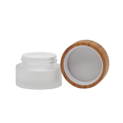 China Eco - Friendly Cosmetic Jars Luxury Bamboo Jar Body Cream Containers for sale