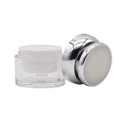 China Luxury Acrylic Cosmetic Cream Jar Containers 50g Spill Bottles Customizable 30g Cream Container for sale