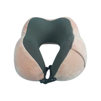 China New Style Anti Dust Mite U Shape Scratch Memory Foam Head Support Pillow For Neck Pain With Cotton Cover for sale