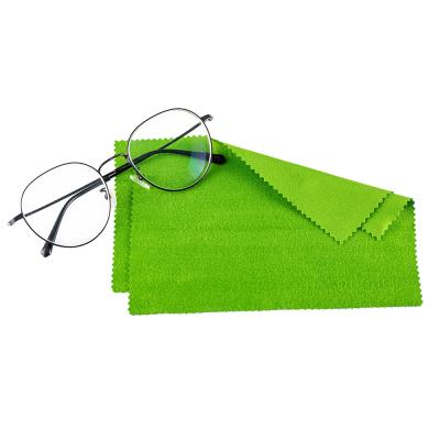 China Cleaning Glasses Print Terry Microfiber Suede Glasses Cleaning Cloth for sale