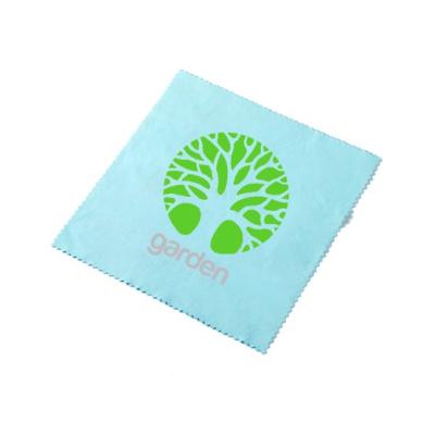 China custom logo printed 100% polyester or 80% polyester20% polyamide suede chamois microfiber eyeglass glass cleaning cloths for sale