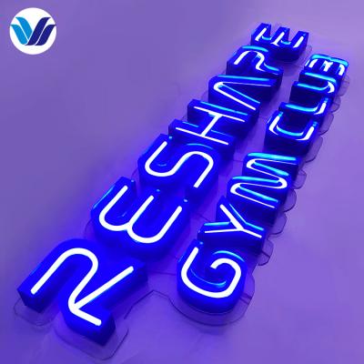 China HONGSEN stores custom 3d led letters acrylic metal exterior letters for store signboard for sale