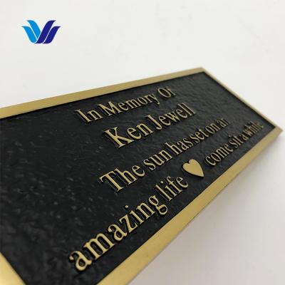 China Buildings Hongsen Manufacturer Supply Custom Brass Sign With Satin Surface Brass Plate for sale