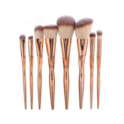 China Angular Blush Hot Sale Makeup Brush Set 8 Heart Shaped Makeup Brush Finger Set Foundation Brush Beauty Tool for sale