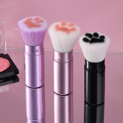 China Angular Blush Cute Cat's Claw Nail Tool Dust Brush Simple Retractable Brush Can Be Used As Blush Brush for sale