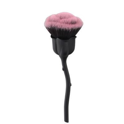 China Angular Blush Rose Flower Loose Powder Brush Giant Soft Powder Setting Brush Super Soft Powder for sale