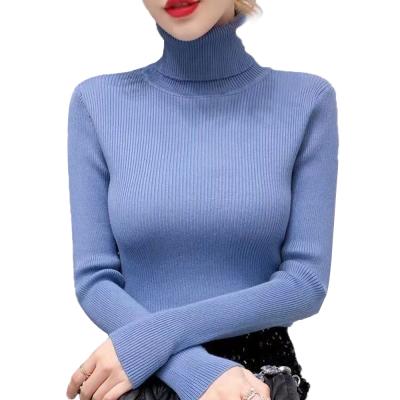 China 2021 Custom Anti-wrinkle Sweater High Quality New Fashion Autumn Winter Long Sleeve Turtleneck Knit Pullover Women's Sweaters for sale