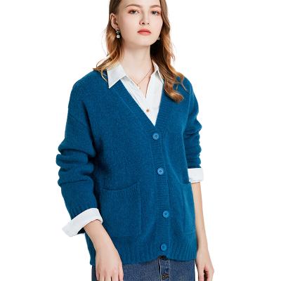 China Anti-Wrinkle Support Custom Design Winter Woolen Women Cardigan Sweater Fashionable Sweater Coat Beautiful for sale